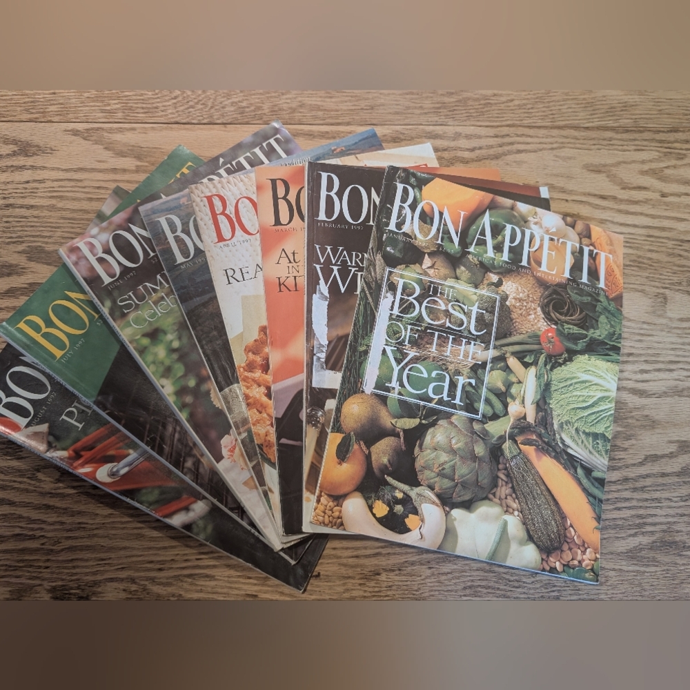 Bon Appetit 1997 Magazine Lot  of 10 (Excluding Sep & Oct Issues) Foodies!